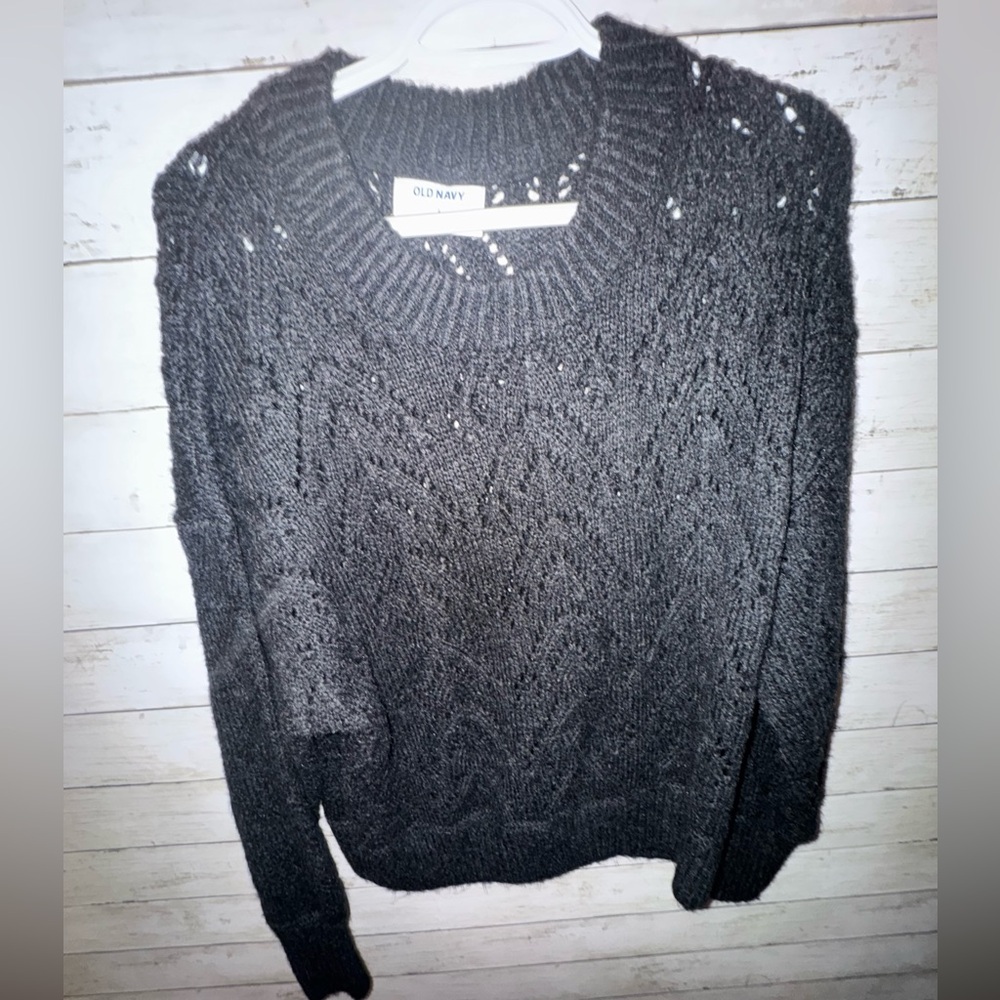 Old Navy Women's Charcoal Knit Sweater